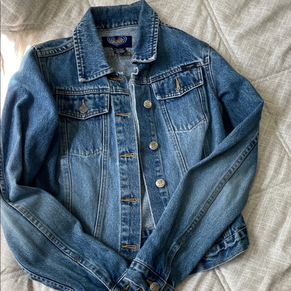 Girl’s Angels Blue Denim Jacket - junior size small